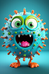 common human virus or bacteria flu virus molecule