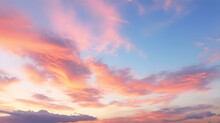 Sky At Sunset, Sky At Sunrise, Clouds, Orange Clouds Cirrus Clouds, Cumulus Clouds, Sky Gradient, Sky Background At Dusk, Twilight, Nightfall, Pink Sky, Pink Clouds, Sun, Environment, Background