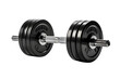 fitness iron barbell isolated on transparent background ,dumbbell exercise equipment ,generative ai