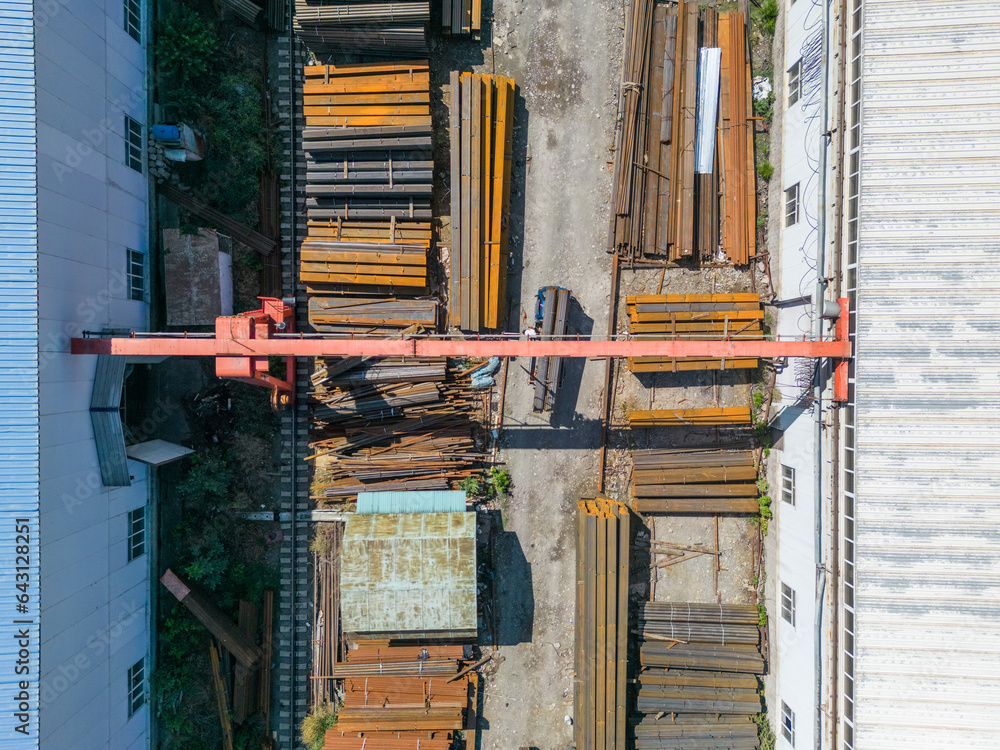 Stack Pipe Tank Loading Workers loading stack of metal pipes with gantry crane Stock Photo ...