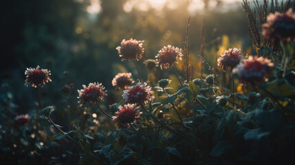 Canvas Print - flower at sunrise