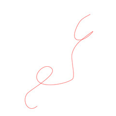 Canvas Print - Red Thread Vector