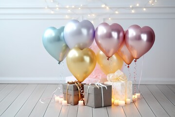 Canvas Print - colorful balloons copy space