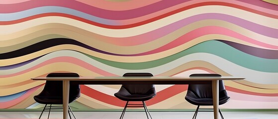 Wall Mural - Art wall modern interior background, abstract wallpaper design print illustration.