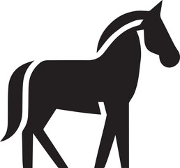 Poster - horse logo concept vector art illustration black color