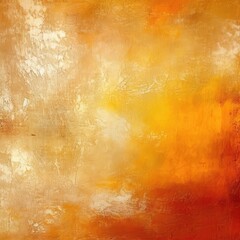 Canvas Print - Orange yellow paint background material, generated by AI