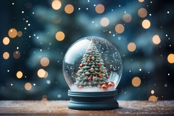 Glass Christmas or New Year ball. Merry christmas and happy new year concept.