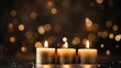 christmas candles on a dark background