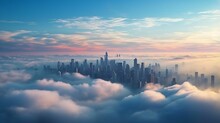 Admiring modern skyscrapers that touch the clouds above.cool wallpaper	