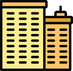 Wall Mural - Building grant icon outline vector. Money bank. Support finance color flat