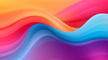 Multi Color Wave Abstract Background. Gradient Design Element For Banners, Backgrounds, Wallpapers And Covers.