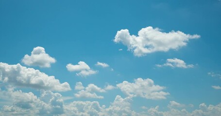 Wall Mural - High quality time lapse video Blue sky cloud video time lapse Movie process by raw images Sky cloud time lapse video clear without dust or bird Sky time lapse high quality 4K ProRes422 