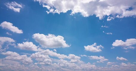 Wall Mural - High quality time lapse video Blue sky cloud video time lapse Movie process by raw images Sky cloud time lapse video clear without dust or bird Sky time lapse high quality 4K ProRes422 