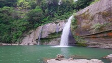 Lingjiao Waterfall A Waterfall Located In Pingxi District, New Taipei City, Taiwan