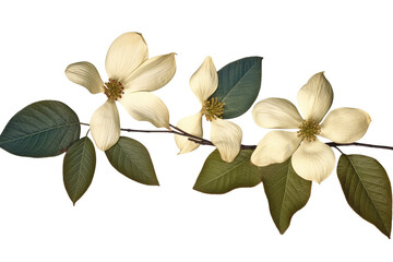 Wall Mural - Beautiful green dogwood leaves isolated on transparent background - high quality PNG for design and decoration