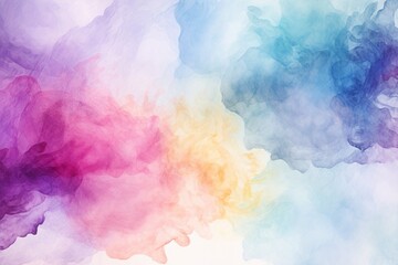 Aufkleber - Generative AI : Illustration colorful watercolor background white background