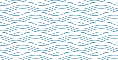 seamless pattern with blue waves