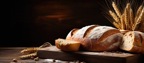Poster - Homemade bread freshly baked and sliced ready to devour