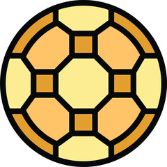 Wall Mural - Soccer ball icon outline vector. Sport game. Field action color flat