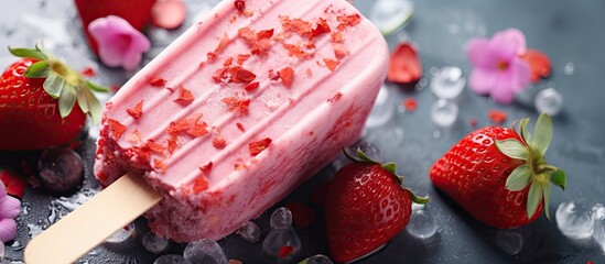 Aufkleber - Valentine s Day dessert features strawberry infused frozen treat