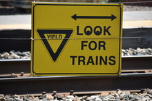 Railway Alert: Yellow Yield Sign For Trains