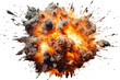 © Ameer - Realistic and colorful explosion effect isolated on transparent background. High quality PNG image of fire, smoke, and sparks. Perfect for creating action scenes, games, or animations