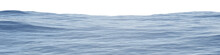 Blue Sea Wave Surface And Ripples With Isolated On Transparent Background. PNG File, 3D Rendering Illustration, Clip Art And Cut Out
