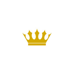 Sticker - Golden Crown icon isolated on transparent background