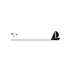 Poster - Sail boat icon isolated on transparent background