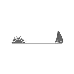 Canvas Print - Sail boat icon isolated on transparent background