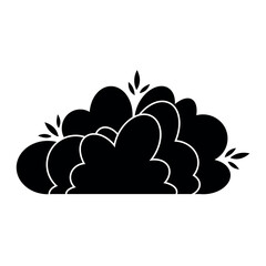 Fototapete - Shrub bush shrubbery tree simple abstract flat cartoon vector illustration. Set of garden green plant isolated on white background. Eco element, foliage silhouette, stylized ecology decorative object