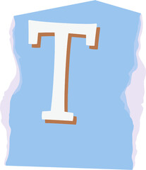 Poster - Cutout letter T