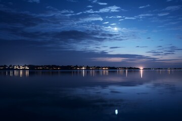 Wall Mural - Moonlight sky with stars and the moon