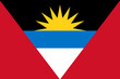 Antigua and Barduda flag in official colors and proportion correctly