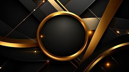 Premium black background with gold patterns