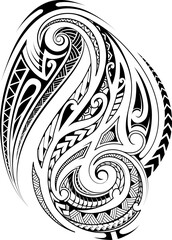 Wall Mural - Tattoo design in ethnic Polynesian style