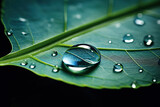 Fototapeta Łazienka - water drops on leaf