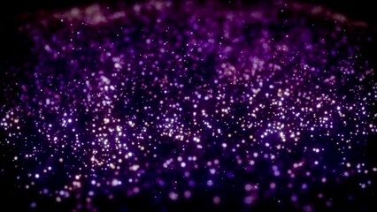 Wall Mural - This stock motion graphic shows violet particle wave bokeh.