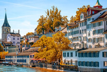 Panoramic View At The Old Town Of Zurich