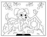 Fototapeta Pokój dzieciecy - Dog coloring pages for kids