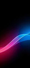 Wall Mural - Blue/red wave background for iPhone made with Ai generative technology