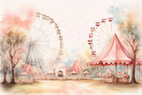 Fototapeta  - Charming Ferris Wheel at the Country Fair
