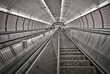 Hudson Yards subway station escalator, New York City.