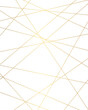 Abstract luxury gold geometric random chaotic lines with many squares and triangles shape on transparent background.	