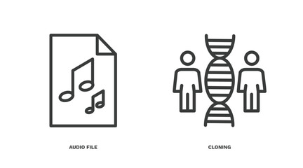 Wall Mural - set of automation and high thin line icons. automation and high outline icons included audio file, c
