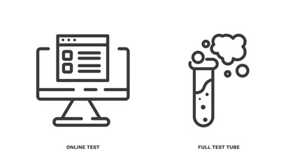 Wall Mural - set of education and science thin line icons. education and science outline icons included online te