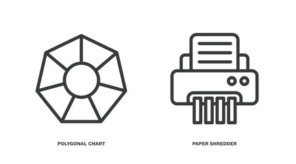 Wall Mural - set of business and analytics thin line icons. business and analytics outline icons included polygon