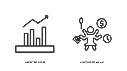 Wall Mural - set of business and finance thin line icons. business and finance outline icons included marketing c