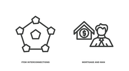 Wall Mural - set of business and finance thin line icons. business and finance outline icons included item interc