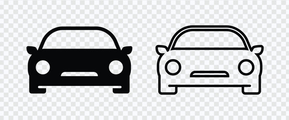 car icon. vehicle icon. isolated transparent background